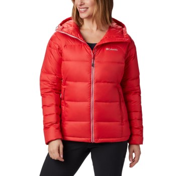 Columbia Centennial Creek Down Hooded, Chamarras Rojos Para Mujer | 625801-TDS